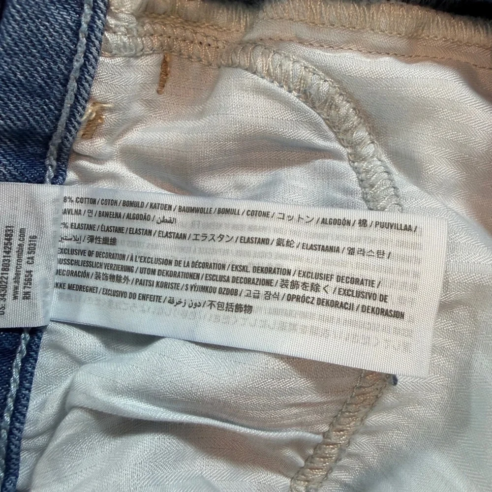 Hollister High‎ Rise Distressed Denim Mini Skirt Blue Size 5 W27